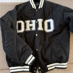 Black Ohio Varsity Jacket BOOHOO X Megan Fox